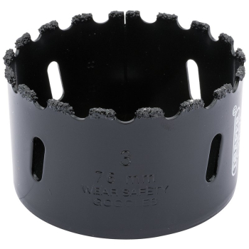 Draper TCGHSP Draper Expert Tungsten Carbide Grit Hole Saw, 76mm - Code: 34953 - Pack Qty 1