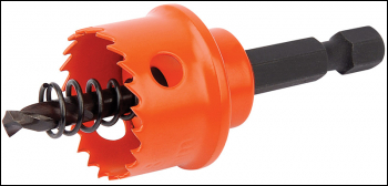 DRAPER Bi-Metal Hole Saw with Integrated Arbor, 22mm - Pack Qty 1 - Code: 34984