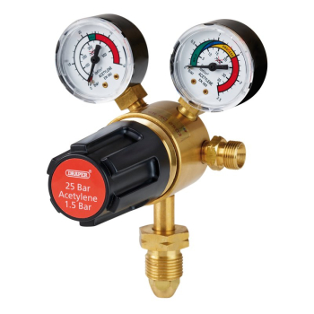 Draper W701 Acetylene Regulator, 25 Bar - Code: 35008 - Pack Qty 1