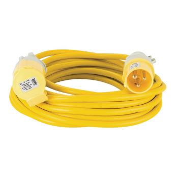 Defender E85123 Arctic Extension Lead, Yellow, 16A, 2.5mm&sup2;, 10m - E85123 - Code: 35062 - Pack Qty 1