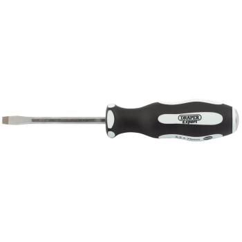 Draper 996/PT 'Pound Thru' Plain Slot Soft Grip Screwdriver, 5.5 x 75mm - Code: 35176 - Pack Qty 1