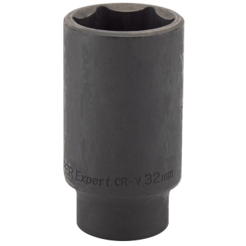 Draper 410D-MMB Draper Expert HI-TORQ® Deep Impact Socket, 1/2 inch  Sq. Dr., 32mm (Sold Loose) - Code: 35518 - Pack Qty 1