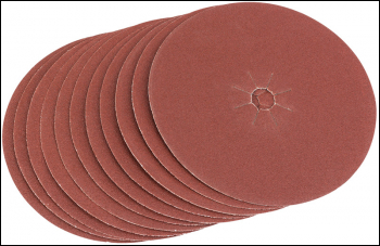 DRAPER Aluminium Oxide Sanding Discs, 125mm, Fine Grade (Pack of 10) - Pack Qty 1 - Code: 35712