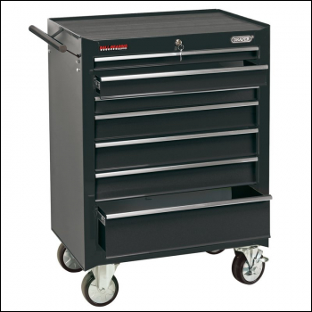 Draper RC7D/BK Roller Tool Cabinet, 7 Drawer, 26 inch , Black - Code: 35743 - Pack Qty 1