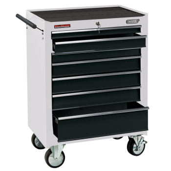 Draper RC7D/W Roller Tool Cabinet, 7 Drawer, 26 inch , White - Code: 35744 - Pack Qty 1