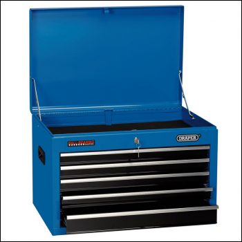 Draper TC5D/B Tool Chest, 5 Drawer, 26 inch , 660 x 445 x 430mm, Blue - Code: 35746 - Pack Qty 1