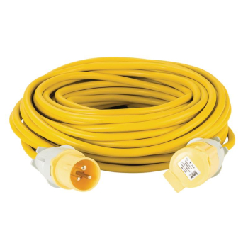 Defender E85233 110V Extension Lead Yellow, 2.5mm&sup2;, 16A, 25m - E85233 - Code: 35817 - Pack Qty 1