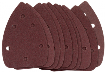 DRAPER Hook and Loop Sander Sheets, 95 x 140 x 140mm, 80 Grit (Pack of 10) - Pack Qty 1 - Code: 36061