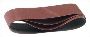 Draper APT12C Aluminium Oxide Sanding Belts, 533 x 75mm, 80 Grit (Pack of 3) - Code: 36082 - Pack Qty 1