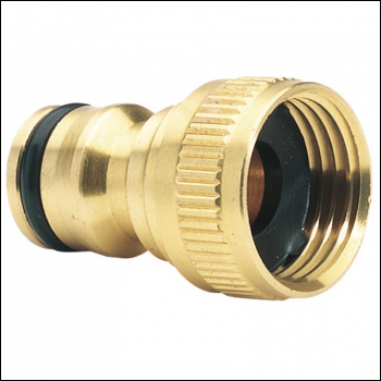 Draper GWB1/H Brass Garden Hose Tap Connector, 1/2 inch  - Code: 36197 - Pack Qty 1