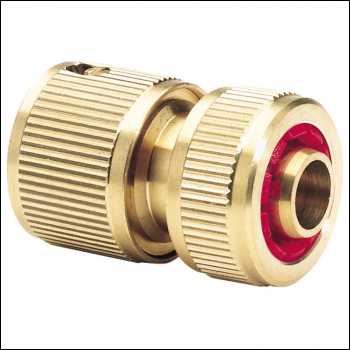 Draper GWB3/H Brass Hose Connector with Water Stop, 1/2 inch  - Code: 36202 - Pack Qty 1