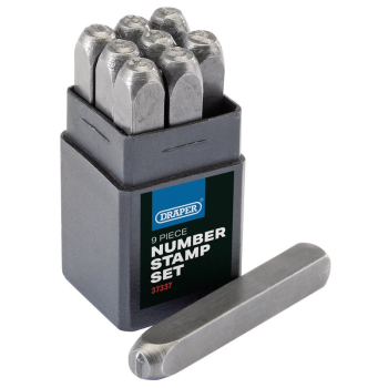 Draper NS 0 - 9 Number Stamp Set, 3/16 inch  - Code: 37337 - Pack Qty 1
