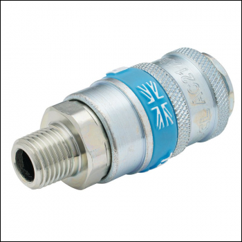 Draper A21CM02 BULK 1/4 inch  Male Thread PCL Tapered Airflow Coupling (Sold Loose) - Code: 37833 - Pack Qty 1