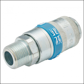 Draper A21EM02 BULK 3/8 inch  Male Thread PCL Tapered Airflow Coupling (Sold Loose) - Code: 37835 - Pack Qty 1