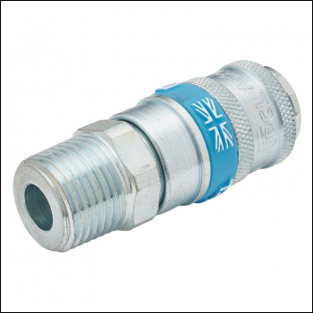 Draper A21JM02 BULK 1/2 inch  Male Thread PCL Tapered Airflow Coupling (Sold Loose) - Code: 37837 - Pack Qty 1