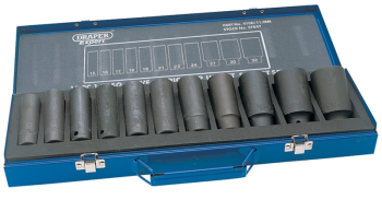 Draper 410D/11/MM Draper HI-TORQ® Metric Deep Impact Socket Set, 1/2 inch  Sq. Dr. (11 Piece) - Code: 37847 - Pack Qty 1