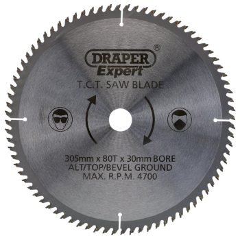 Draper CSB305P TCT Saw Blade, 305 x 30mm, 80T - Discontinued - Code: 38152 - Pack Qty 1