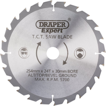 Draper CSB255P TCT Saw Blade, 254 x 30mm, 24T - Discontinued - Code: 38153 - Pack Qty 1