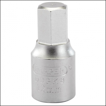 Draper DDPK8 Hexagon Drain Plug Key, 3/8 inch  Sq. Dr., 12mm - Code: 38326 - Pack Qty 1