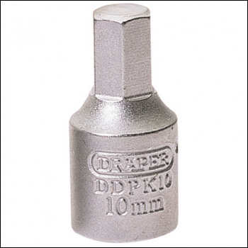 Draper DDPK10 Hexagon Drain Plug Key, 3/8 inch  Sq. Dr., 10mm - Code: 38328 - Pack Qty 1