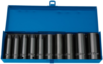 Draper 410/10MMC Draper Expert HI-TORQ® Metric Deep Impact Socket Set, 1/2 inch  Sq. Dr. (10 Piece) - Code: 38369 - Pack Qty 1