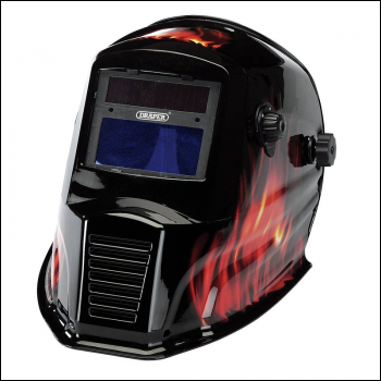 DRAPER Solar Powered Auto-Varioshade Welding and Grinding Helmet-Flame - Pack Qty 1 - Code: 38392