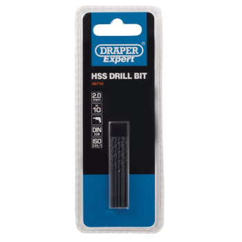Draper H29MC HSS Drill Bit, 2.0mm (Pack of 10) - Discontinued - Code: 38710 - Pack Qty 1