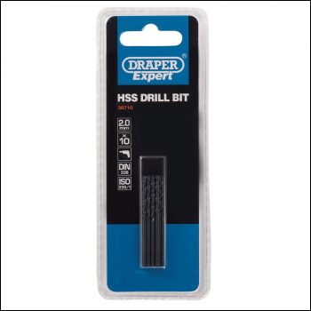 Draper H29MC HSS Drill Bit, 2.0mm (Pack of 10) - Code: 38710 - Pack Qty 1