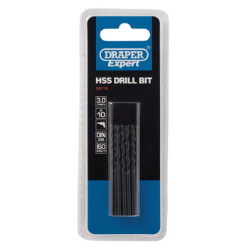 Draper H29MC Draper Expert HSS Drill Bit, 3.0 x 162mm (Pack of 10) - Code: 38719 - Pack Qty 1