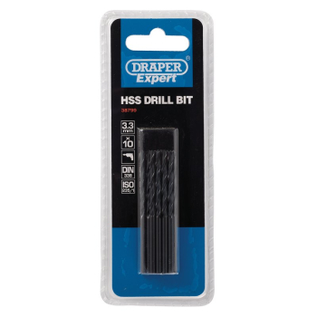 Draper H29MC Draper Expert HSS Drill Bit, 3.3 x 162mm (Pack of 10) - Code: 38799 - Pack Qty 1