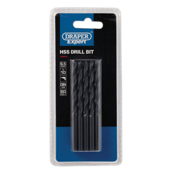 Draper H29MC Draper Expert HSS Drill Bit, 6.5 x 185mm (Pack of 10) - Code: 38809 - Pack Qty 1