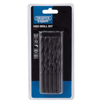 Draper H29MC Draper Expert HSS Drill Bit, 9.0 x 220mm (Pack of 10) - Code: 38815 - Pack Qty 1
