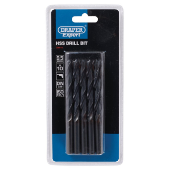 Draper H29MC Draper Expert HSS Drill Bit, 9.5 x 220mm (Pack of 10) - Code: 38816 - Pack Qty 1