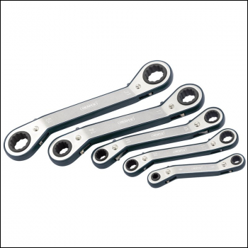 DRAPER Offset Metric Ratcheting Ring Spanner Set (5 Piece) - Pack Qty 1 - Code: 39226