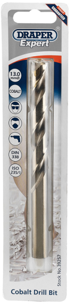 Draper H30PB Draper Expert HSS Cobalt Drill Bit, 13.x 230mm - Code: 39257 - Pack Qty 1