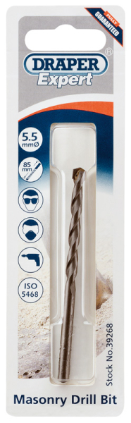 Draper MD12B Masonry Drill Bit, 5.5 x 85mm - Discontinued - Code: 39268 - Pack Qty 1