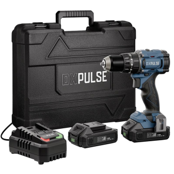 Draper DXP18CBDK DXPULSE 18V Brushless LCD Display Combi Drill Kit with 2 x 2Ah Batteries - Code: 39659 - Pack Qty 1