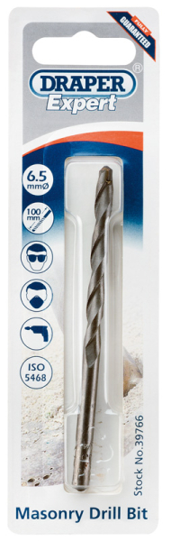 Draper MD12PB Draper Expert Masonry Drill Bit, 6.5 x 100mm - Code: 39766 - Pack Qty 1