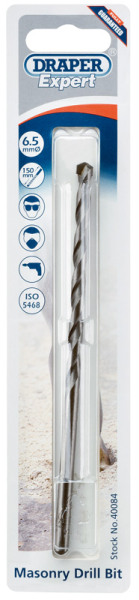 Draper MD12PB Draper Expert Masonry Drill Bit, 6.5 x 150mm - Code: 40084 - Pack Qty 1
