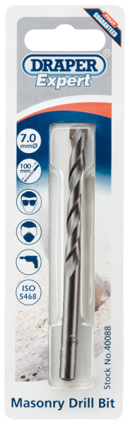 Draper MD12PB Masonry Drill Bit, 7 x 100mm - Discontinued - Code: 40088 - Pack Qty 1
