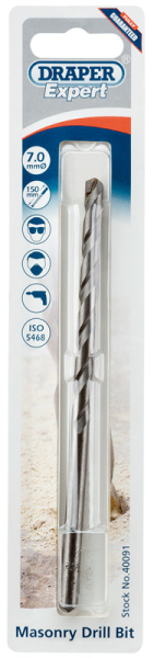Draper MD12PB Draper Expert Masonry Drill Bit, 7 x 150mm - Code: 40091 - Pack Qty 1