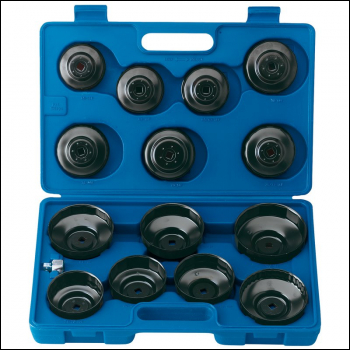 Draper OFCS/SET15B Oil Filter Cup Socket Set, 3/8 inch  Sq. Dr. (15 Piece) - Code: 40105 - Pack Qty 1