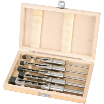 Draper AWM/5 Hollow Square Mortice Chisel and Bit Set (5 Piece) - Code: 40406 - Pack Qty 1