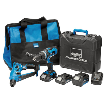 Draper PTK20VTWPK Draper Storm Force® 20V Cordless Kit (7 Piece) - Code: 40429 - Pack Qty 1