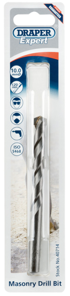 Draper MD12PB Draper Expert Masonry Drill Bit, 10 x 120mm - Code: 40714 - Pack Qty 1