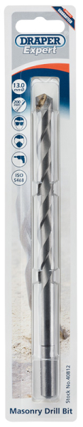 Draper MD12PB Draper Expert Masonry Drill Bit, 13 x 200mm - Code: 40812 - Pack Qty 1
