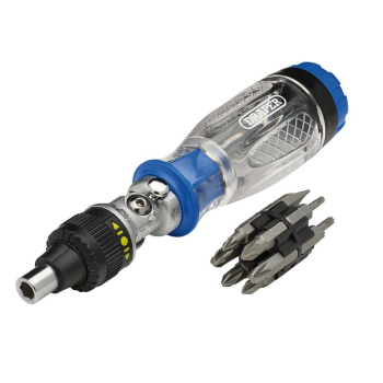 Draper RD12D Draper Ratcheting Screwdriver and Bit Set (14 Piece) - Code: 40855 - Pack Qty 12