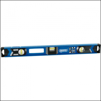 Draper DL85 I-Beam Levels with Side View Vial, 600mm - Code: 41393 - Pack Qty 1