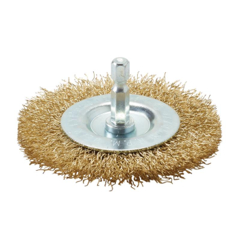 Draper WBWS2 Brassed Steel Crimped Wire Wheel Brush, 75mm - Code: 41429 - Pack Qty 1