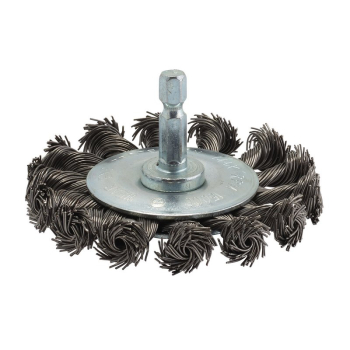 Draper WBWS4 Steel Twist-Knot Wire Wheel Brush, 75mm - Code: 41434 - Pack Qty 1